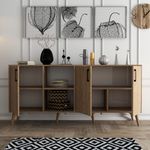 Casa si Gradina - Mobilier - Comode si corpuri - Console - Consola, Hanah Home, pal melaminat, stejar, 180x45x80 cm, 389MZA2205 - Infinity.ro
