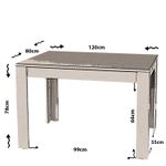 Casa si Gradina - Mobilier - Mese si birouri - Mese bucatarie si dining - Masa dining, Hanah Home, panou aglomerat melaminat, alb, 120x80x78 cm - Infinity.ro