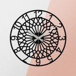 Casa si Gradina - Decoratiuni - Ceasuri - Ceas de perete decorativ, Wallxpert, metal, negru, 48x48 cm, 279ENZ1409 - Infinity.ro