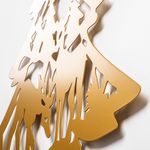 Casa si Gradina - Decoratiuni - Decoratiuni de sezon - Accesoriu decorativ de perete, Wallxpert, metal, auriu, 59x70 cm - Infinity.ro
