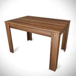 Casa si Gradina - Mobilier - Mese si birouri - Mese bucatarie si dining - Masa de dining, Hanah Home, panou de particule melaminat, nuc, 120x80x78 cm - Infinity.ro