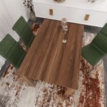 Casa si Gradina - Mobilier - Mese si birouri - Mese bucatarie si dining - Masa de dining, Hanah Home, panou de particule melaminat, nuc, 120x80x78 cm - Infinity.ro