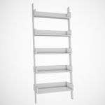 Casa si Gradina - Mobilier - Biblioteci si rafturi - Biblioteci - Biblioteca, Hanah Home, pal melaminat, alb, 80x32x195 cm - Infinity.ro
