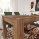 Casa si Gradina - Mobilier - Mese si birouri - Mese bucatarie si dining - Masa de dining, Hanah Home, panou de particule melaminat, nuc, 120x80x78 cm - Infinity.ro
