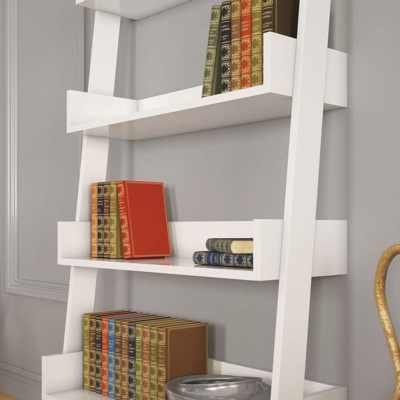 Casa si Gradina - Mobilier - Biblioteci si rafturi - Biblioteci - Biblioteca, Hanah Home, pal melaminat, alb, 80x32x195 cm - Infinity.ro