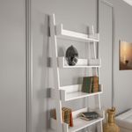 Casa si Gradina - Mobilier - Biblioteci si rafturi - Biblioteci - Biblioteca, Hanah Home, pal melaminat, alb, 80x32x195 cm - Infinity.ro