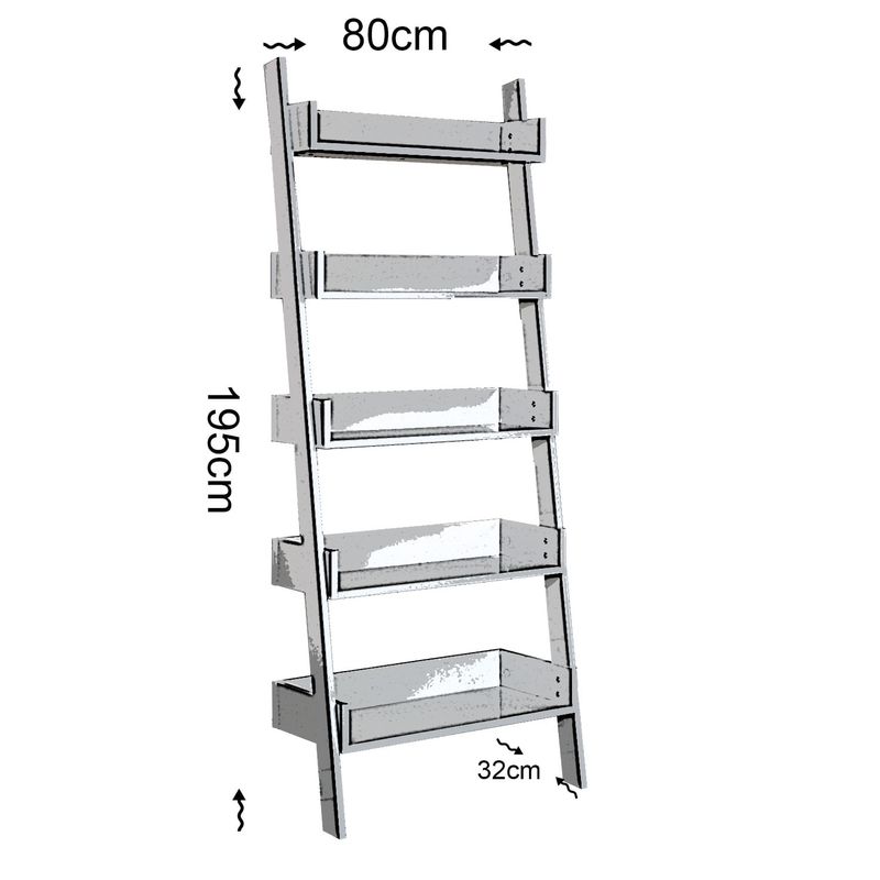 Casa si Gradina - Mobilier - Biblioteci si rafturi - Biblioteci - Biblioteca, Hanah Home, pal melaminat, alb, 80x32x195 cm - Infinity.ro