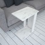 Casa si Gradina - Mobilier - Mese si birouri - Masute de cafea - Masuta de cafea, Hanah Home, pal melaminat, alb si negru, 30x43x61 cm - Infinity.ro