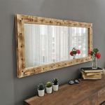 Casa si Gradina - Decoratiuni - Oglinzi - Oglinda, Hanah Home, lemn masiv de pin, nuc, 110x50 cm - Infinity.ro