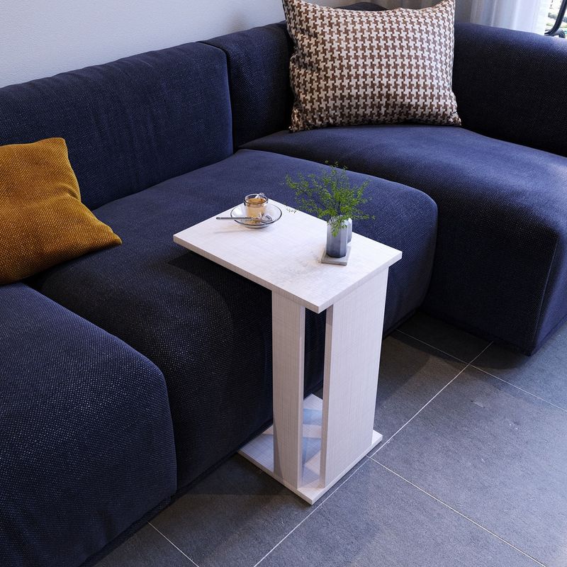 Casa si Gradina - Mobilier - Mese si birouri - Masute de cafea - Masuta de cafea, Hanah Home, pal melaminat, alb, 30x43x61 cm - Infinity.ro