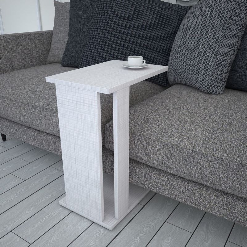 Casa si Gradina - Mobilier - Mese si birouri - Masute de cafea - Masuta de cafea, Hanah Home, pal melaminat, alb, 30x43x61 cm - Infinity.ro