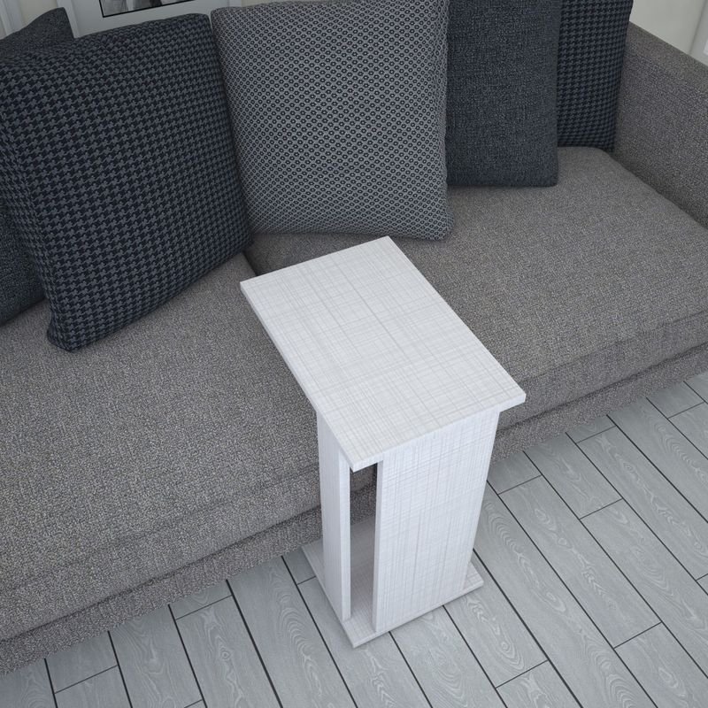 Casa si Gradina - Mobilier - Mese si birouri - Masute de cafea - Masuta de cafea, Hanah Home, pal melaminat, alb, 30x43x61 cm - Infinity.ro