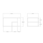 Casa si Gradina - Mobilier - Mese si birouri - Masute de cafea - Masuta de cafea, Hanah Home, pal melaminat, travertin, 80x40x50 cm - Infinity.ro