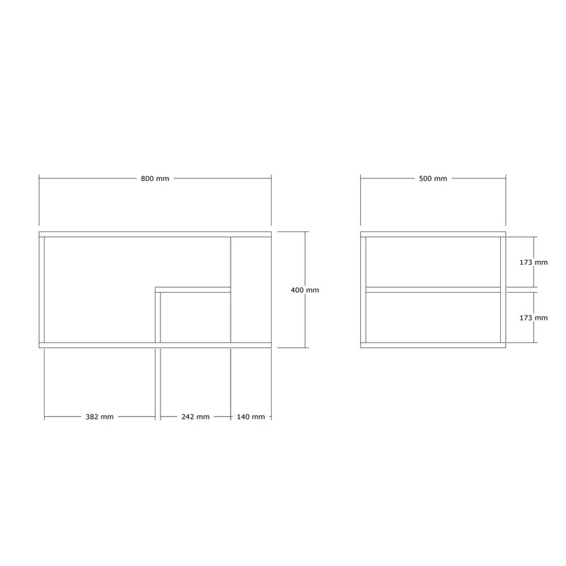 Casa si Gradina - Mobilier - Mese si birouri - Masute de cafea - Masuta de cafea, Hanah Home, pal melaminat, travertin, 80x40x50 cm - Infinity.ro