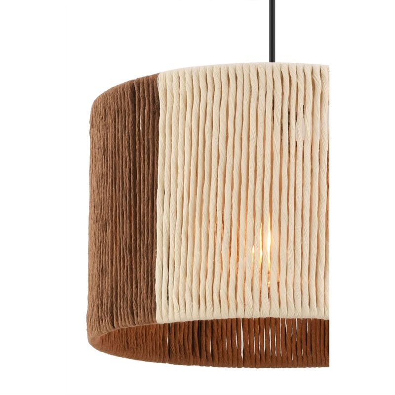Casa si Gradina - Corpuri si surse de iluminat - Lustre si pendule - Lustra, Opviq, metal si iuta, bej si maro, 30x30x65 cm - Infinity.ro