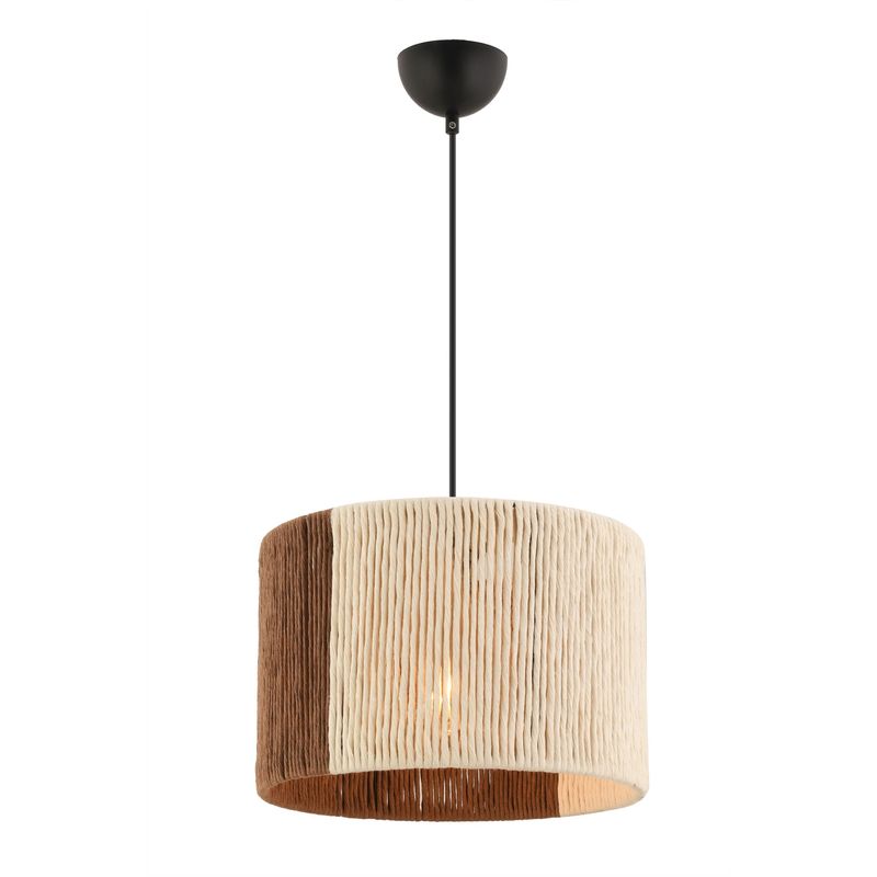Casa si Gradina - Corpuri si surse de iluminat - Lustre si pendule - Lustra, Opviq, metal si iuta, bej si maro, 30x30x65 cm - Infinity.ro