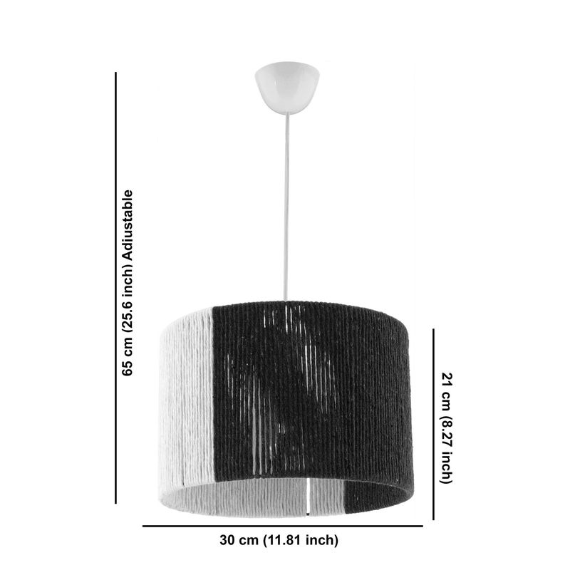 Casa si Gradina - Corpuri si surse de iluminat - Lustre si pendule - Lustra, Opviq, metal si iuta, bej si maro, 30x30x65 cm - Infinity.ro