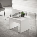 Casa si Gradina - Mobilier - Mese si birouri - Birouri - Set mobilier birou, Hanah Home, pal melaminat, alb, birou 140x60x73.8 cm, masa cafea 60x50x46.3 cm, consola 139.8x46.3x61.8 cm - Infinity.ro