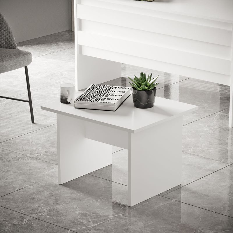 Casa si Gradina - Mobilier - Mese si birouri - Birouri - Set mobilier birou, Hanah Home, pal melaminat, alb, birou 140x60x73.8 cm, masa cafea 60x50x46.3 cm, consola 139.8x46.3x61.8 cm - Infinity.ro