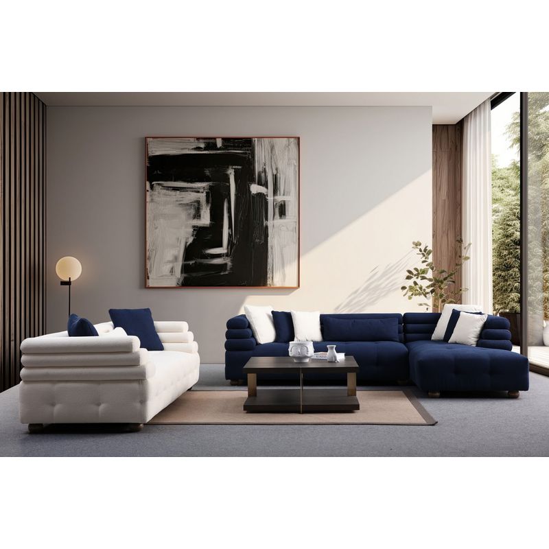 Casa si Gradina - Mobilier - Canapele si coltare - Coltare - Coltar, Atelier Del Sofa, lemn fag si pal, albastru inchis, 300x186x102 cm - Infinity.ro