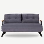 Casa si Gradina - Mobilier - Canapele si coltare - Canapele - Canapea extensibila, Hanah Home, metal, gri, 175x133 cm - Infinity.ro