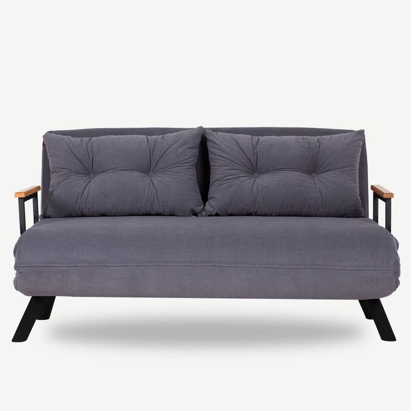 Casa si Gradina - Mobilier - Canapele si coltare - Canapele - Canapea extensibila, Hanah Home, metal, gri, 175x133 cm - Infinity.ro