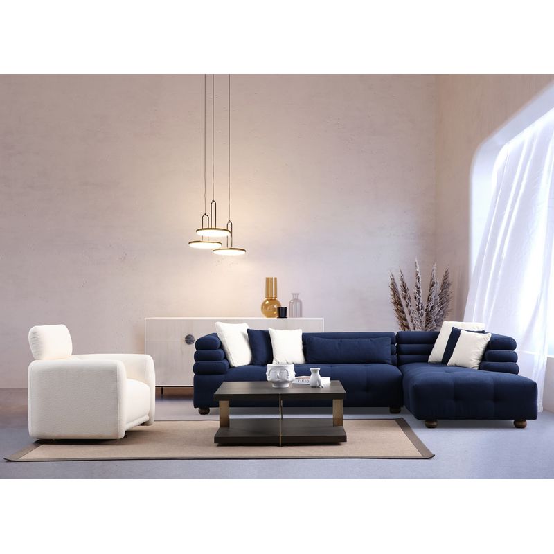Casa si Gradina - Mobilier - Canapele si coltare - Coltare - Coltar, Atelier Del Sofa, lemn fag si pal, albastru inchis, 300x186x102 cm - Infinity.ro