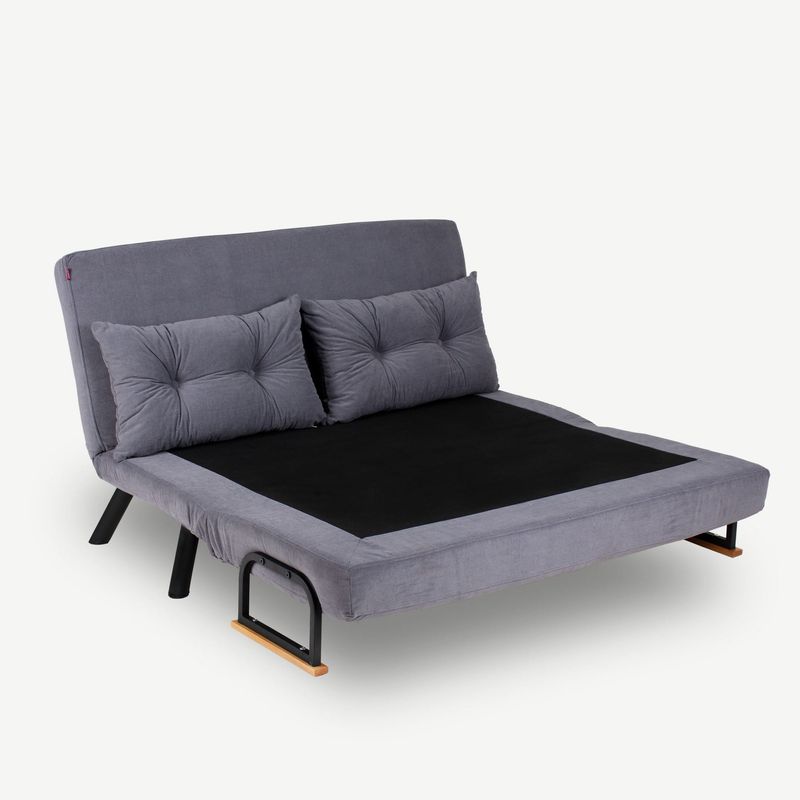 Casa si Gradina - Mobilier - Canapele si coltare - Canapele - Canapea extensibila, Hanah Home, metal, gri, 175x133 cm - Infinity.ro
