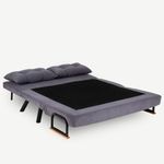 Casa si Gradina - Mobilier - Canapele si coltare - Canapele - Canapea extensibila, Hanah Home, metal, gri, 175x133 cm - Infinity.ro