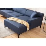 Casa si Gradina - Mobilier - Canapele si coltare - Coltare - Coltar, Hanah Home, lemn de fag, albastru, 145x250x87 cm - Infinity.ro