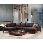 Casa si Gradina - Mobilier - Canapele si coltare - Coltare - Coltar, Hanah Home, lemn de fag si pal, maro, 200x314x155 cm - Infinity.ro