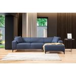 Casa si Gradina - Mobilier - Canapele si coltare - Coltare - Coltar, Hanah Home, lemn de fag, albastru, 145x250x87 cm - Infinity.ro