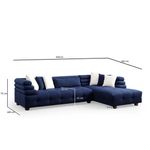 Casa si Gradina - Mobilier - Canapele si coltare - Coltare - Coltar, Atelier Del Sofa, lemn fag si pal, albastru inchis, 300x186x102 cm - Infinity.ro