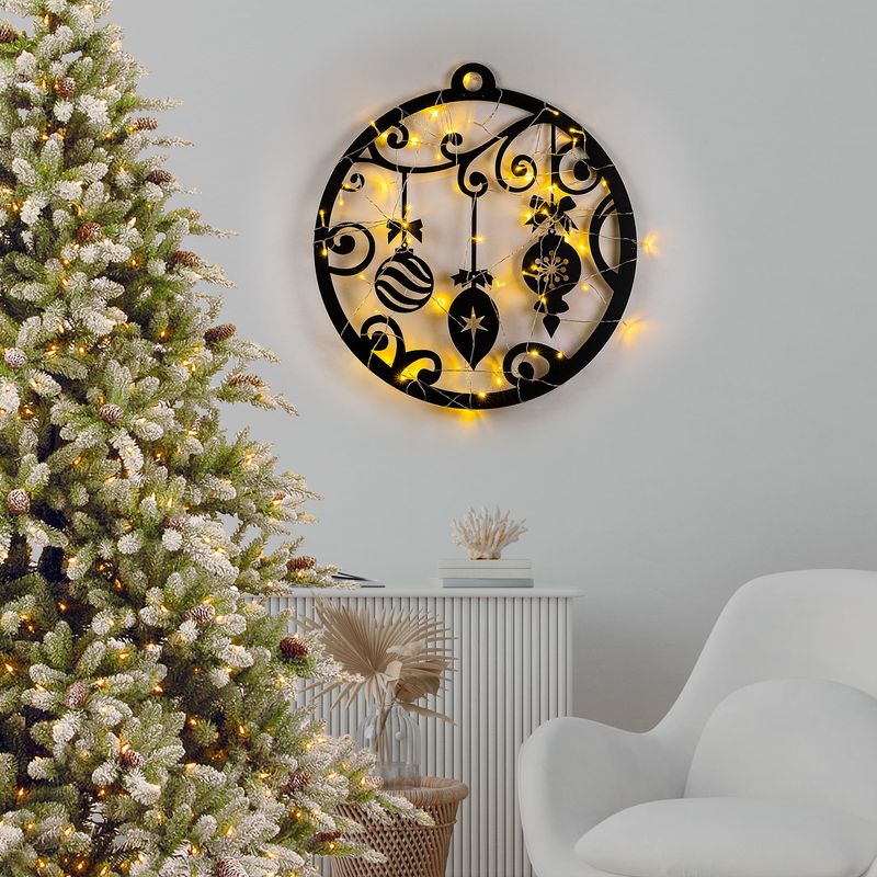 Casa si Gradina - Decoratiuni - Decoratiuni de sezon - Accesoriu decorativ de perete, Wallxpert, metal, negru, 60x64 cm - Infinity.ro