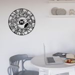 Casa si Gradina - Decoratiuni - Ceasuri - Ceas de perete decorativ, Wallxpert, metal, negru, 48x48 cm, 279ENZ1425 - Infinity.ro