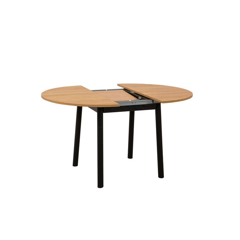Casa si Gradina - Mobilier - Mese si birouri - Mese bucatarie si dining - Masa extensibila, Hanah Home, panou de particule melaminat, stejar si negru, 100x75x100 cm - Infinity.ro