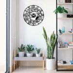 Casa si Gradina - Decoratiuni - Ceasuri - Ceas de perete decorativ, Wallxpert, metal, negru, 48x48 cm, 279ENZ1425 - Infinity.ro