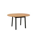 Casa si Gradina - Mobilier - Mese si birouri - Mese bucatarie si dining - Masa extensibila, Hanah Home, panou de particule melaminat, stejar si negru, 100x75x100 cm - Infinity.ro