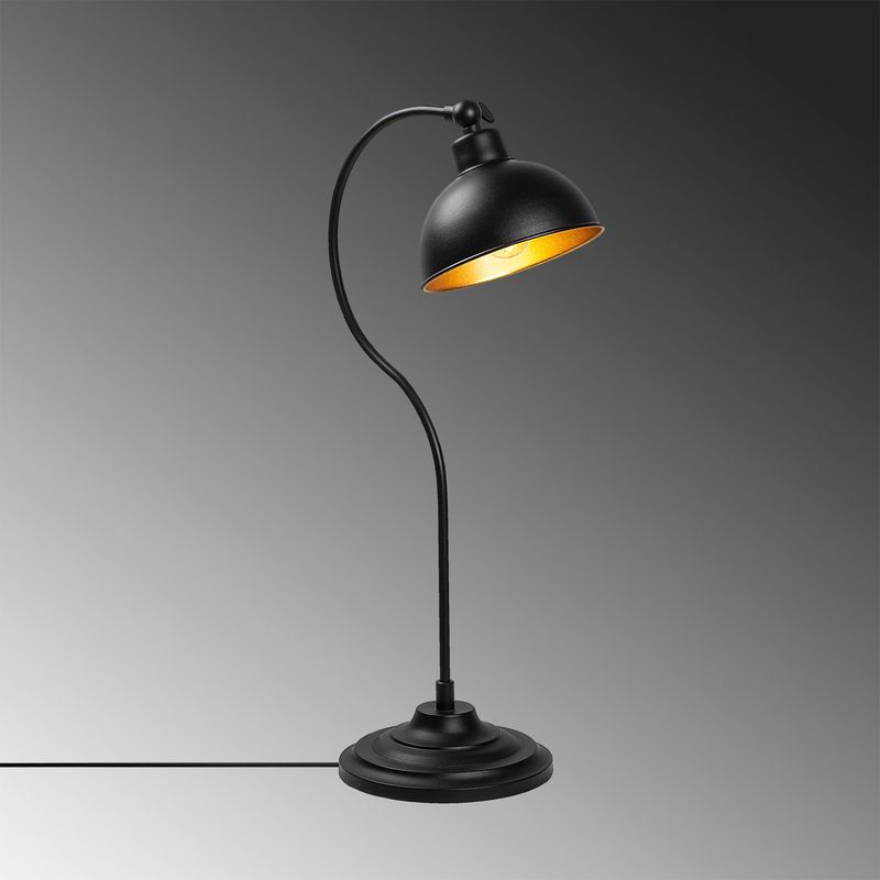 Casa si Gradina - Corpuri si surse de iluminat - Veioze si lampi - Veioze - Veioza, Opviq, metal, negru auriu, 19x29x58 cm - Infinity.ro