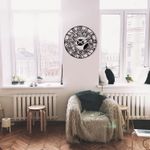 Casa si Gradina - Decoratiuni - Ceasuri - Ceas de perete decorativ, Wallxpert, metal, negru, 48x48 cm, 279ENZ1425 - Infinity.ro