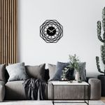 Casa si Gradina - Decoratiuni - Ceasuri - Ceas de perete decorativ, Wallxpert, metal, negru, 48x48 cm, 279ENZ1412 - Infinity.ro