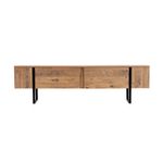 Casa si Gradina - Mobilier - Comode si corpuri - Comode - Comoda tv, Hanah Home, pal melaminat, pin atlantic si negru, 180x45x30 cm - Infinity.ro