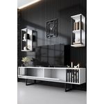 Casa si Gradina - Mobilier - Comode si corpuri - Comode - Comoda tv, Hanah Home, pal melaminat, alb negru, 180x30x48 cm, 618BLY1143 - Infinity.ro