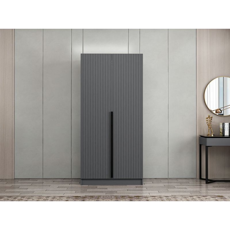 Casa si Gradina - Mobilier - Dulapuri si sifoniere - Sifoniere - Sifonier, Hanah Home, pal melaminat, antracit, 90x52x210 cm - Infinity.ro