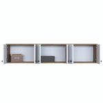 Casa si Gradina - Mobilier - Comode si corpuri - Corpuri bucatarie - Dulap multifunctional, Hanah Home, pal melaminat, nuc si alb, 179.6x43.6x37.5 cm - Infinity.ro