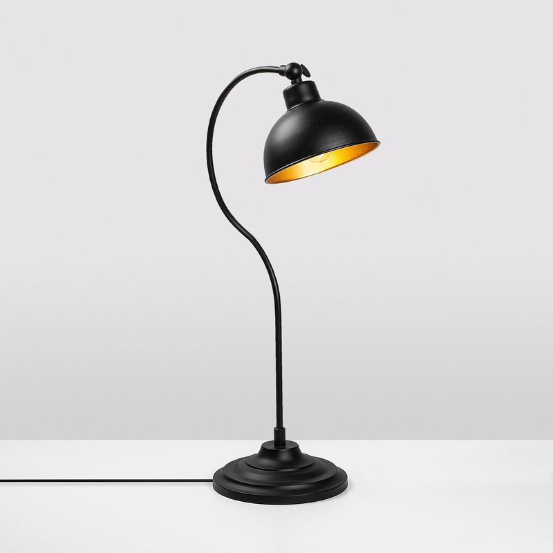 Casa si Gradina - Corpuri si surse de iluminat - Veioze si lampi - Veioze - Veioza, Opviq, metal, negru auriu, 19x29x58 cm - Infinity.ro