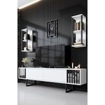 Casa si Gradina - Mobilier - Comode si corpuri - Comode - Comoda tv, Hanah Home, pal melaminat, alb negru, 180x30x48 cm, 618BLY1143 - Infinity.ro