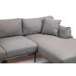 Casa si Gradina - Mobilier - Canapele si coltare - Coltare - Coltar, Hanah Home, lemn fag si pal, gri, 255x150x90 cm, 560ARE1172 - Infinity.ro