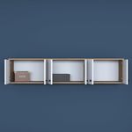 Casa si Gradina - Mobilier - Comode si corpuri - Corpuri bucatarie - Dulap multifunctional, Hanah Home, pal melaminat, nuc si alb, 179.6x43.6x37.5 cm - Infinity.ro
