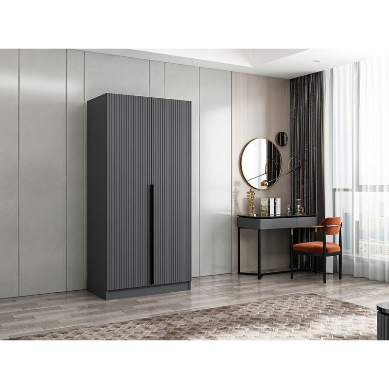Casa si Gradina - Mobilier - Dulapuri si sifoniere - Sifoniere - Sifonier, Hanah Home, pal melaminat, antracit, 90x52x210 cm - Infinity.ro